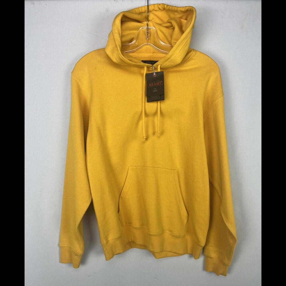 Beams Plus Japan Hoodie Sweatshirt Yellow Size S
